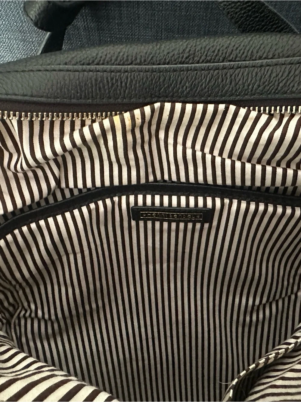 henri bendel Black Pebbled Leather Backpack